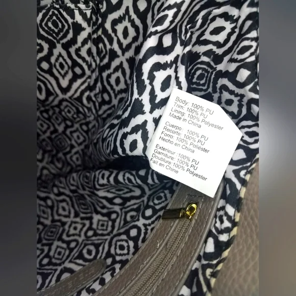 Steve Madden Two Tone Gray Tote Bag - Picture 8 of 12